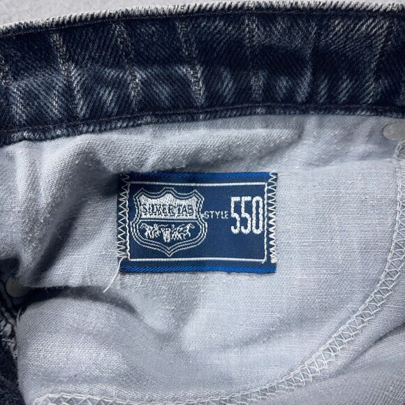 Vintage Levis Jeans Mens 31x30‎ Made In USA SilverTab 550 Herringbone 80s Acid - Picture 8 of 14